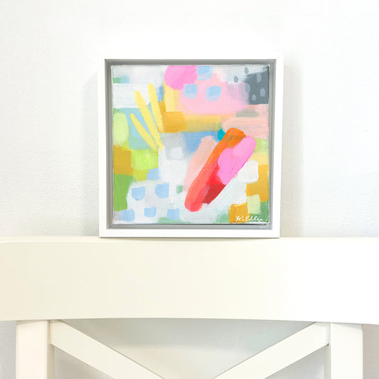 6 x 6 inch | Capable | Original Abstract Painting in Frame