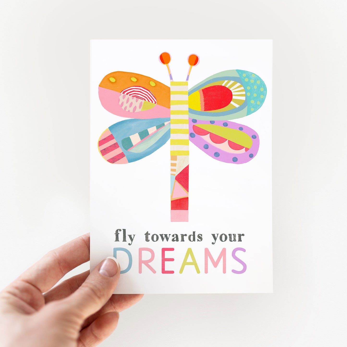 Dragonfly - Fly towards your dreams-Greeting Card