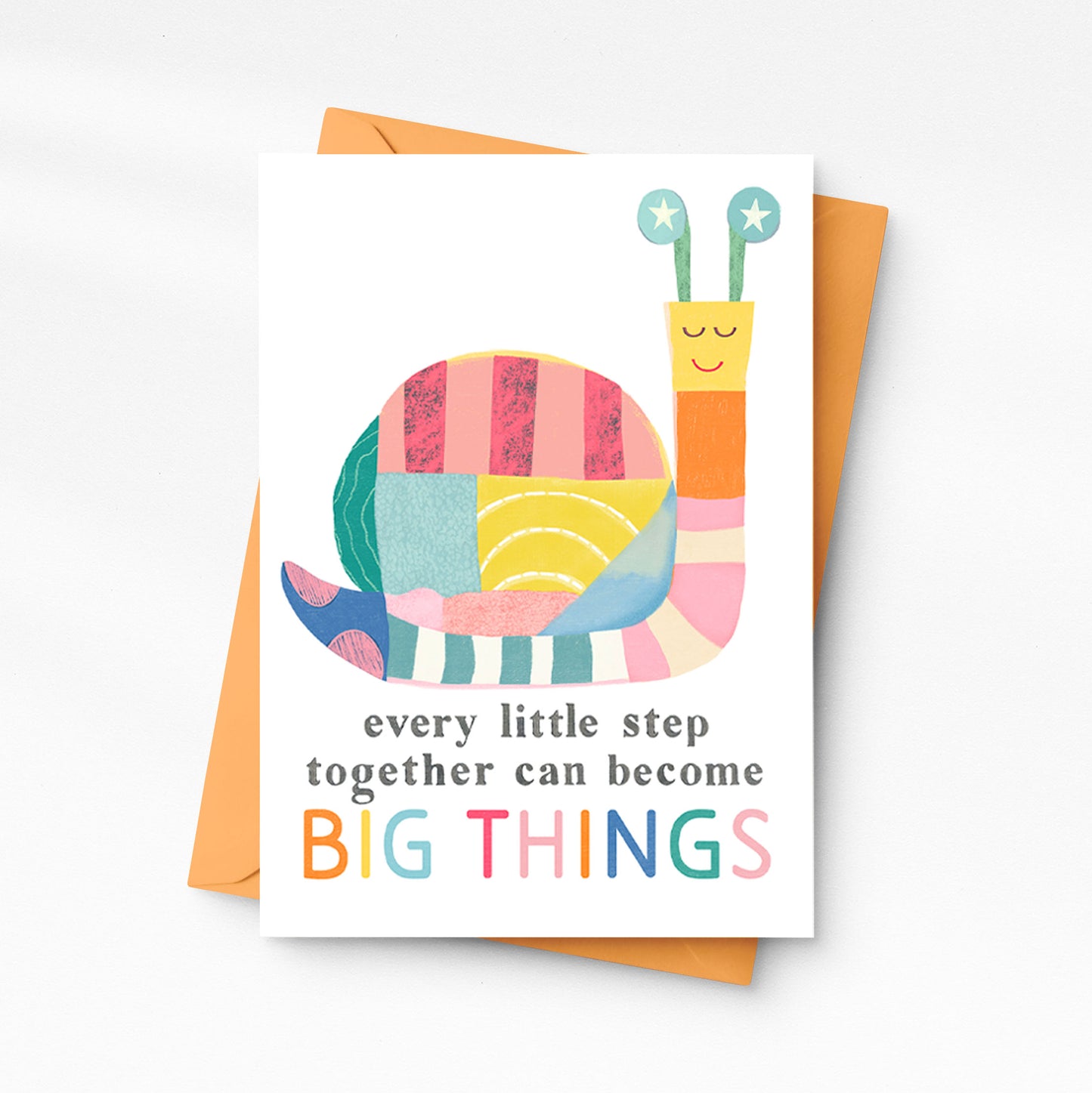 Snail - Every little step can become BIG THINGS-Greeting Card