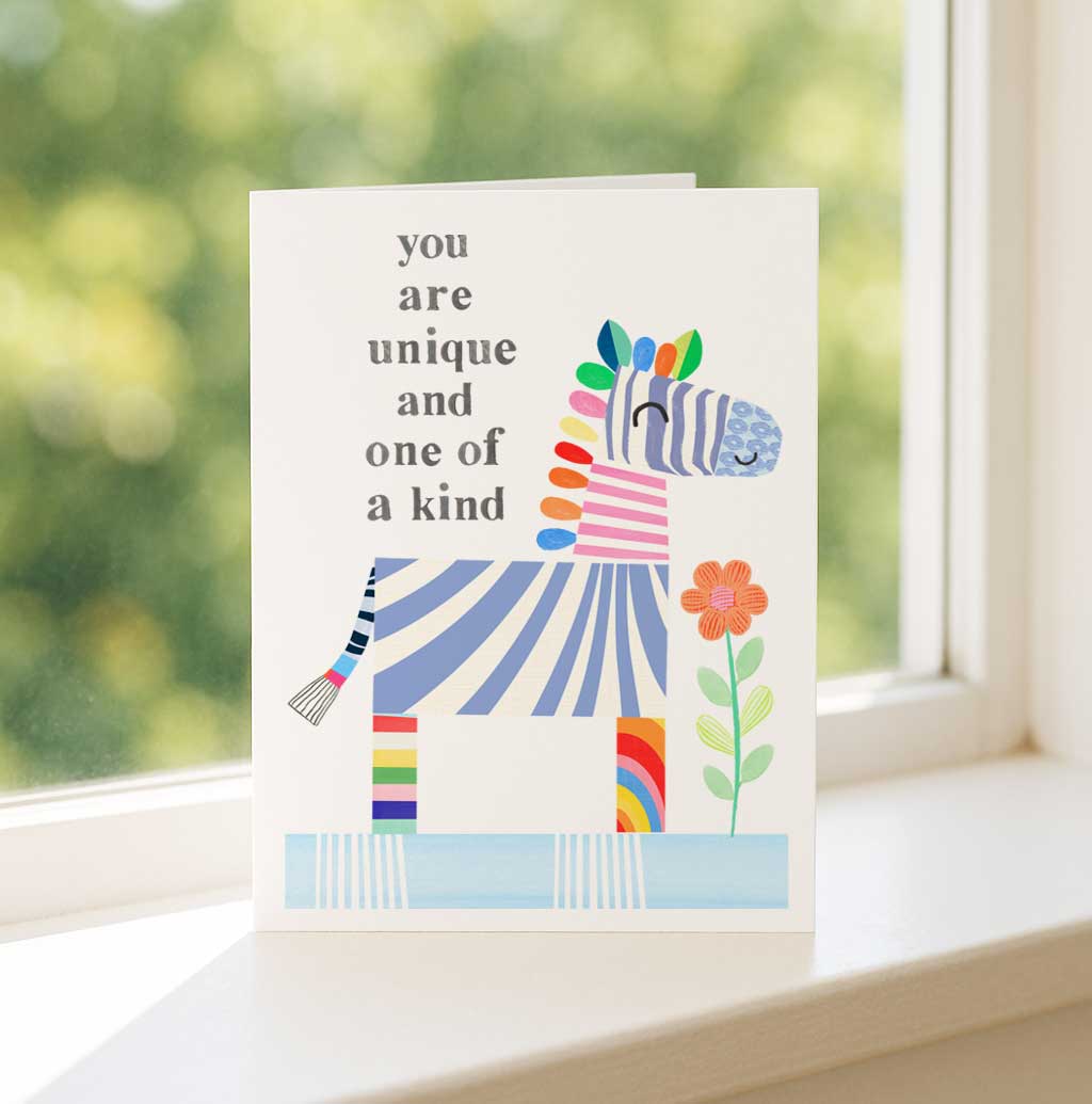 Zebra- You are one of a kind- Greeting Card