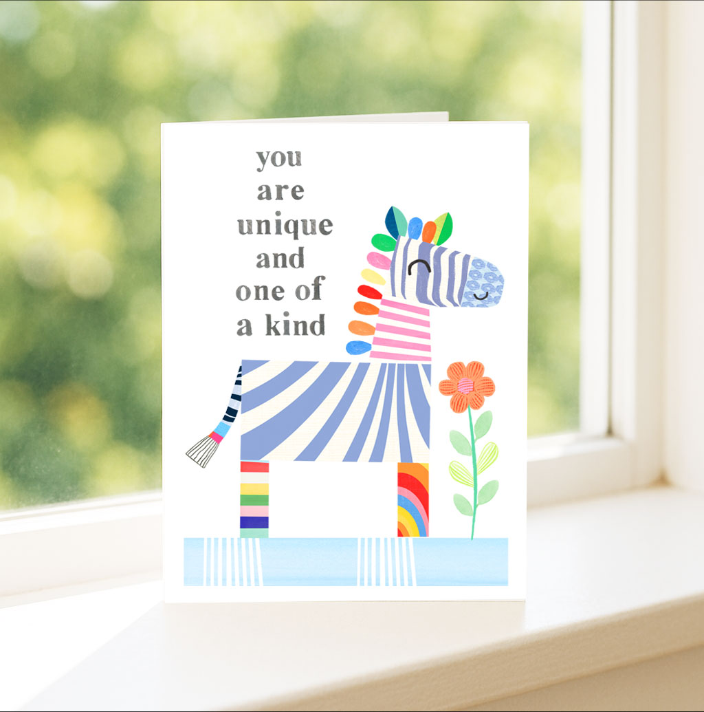 Zebra- You are one of a kind- Greeting Card