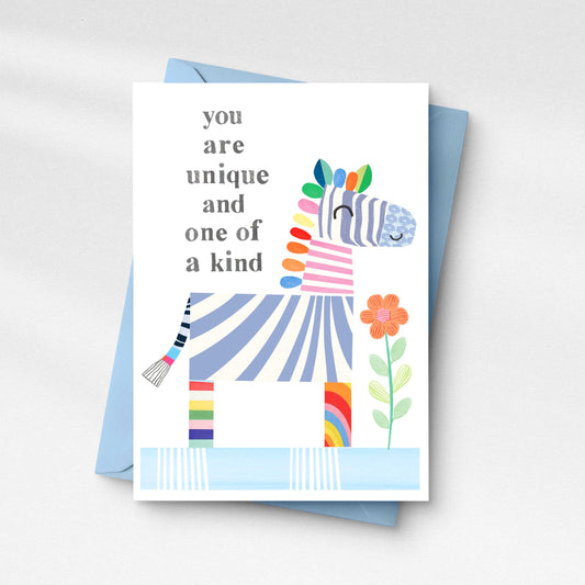 Zebra- You are one of a kind- Greeting Card