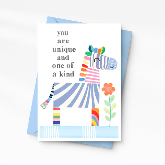 Zebra- You are one of a kind- Greeting Card