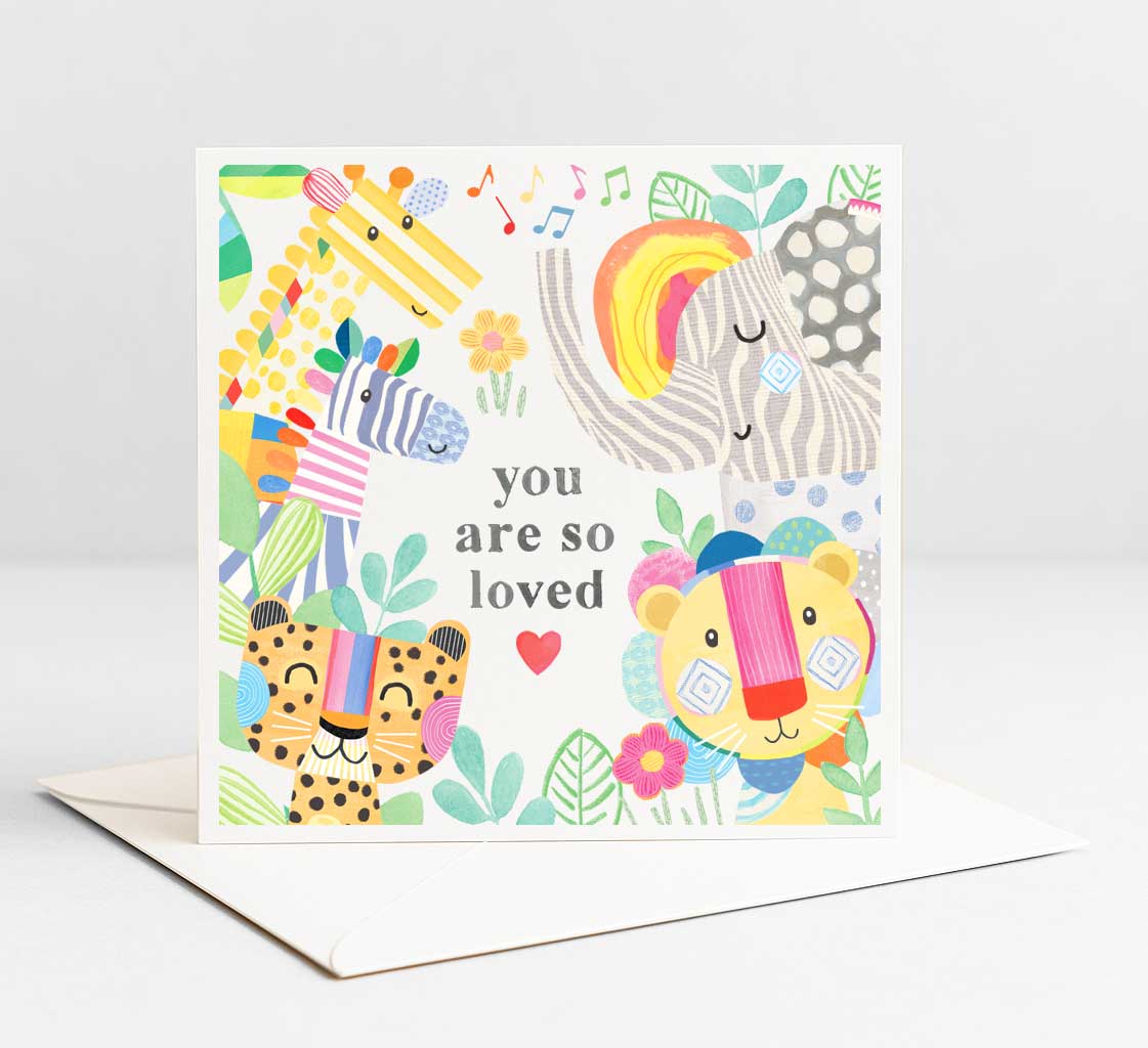 Animals-You are so LOVED- Greeting Card