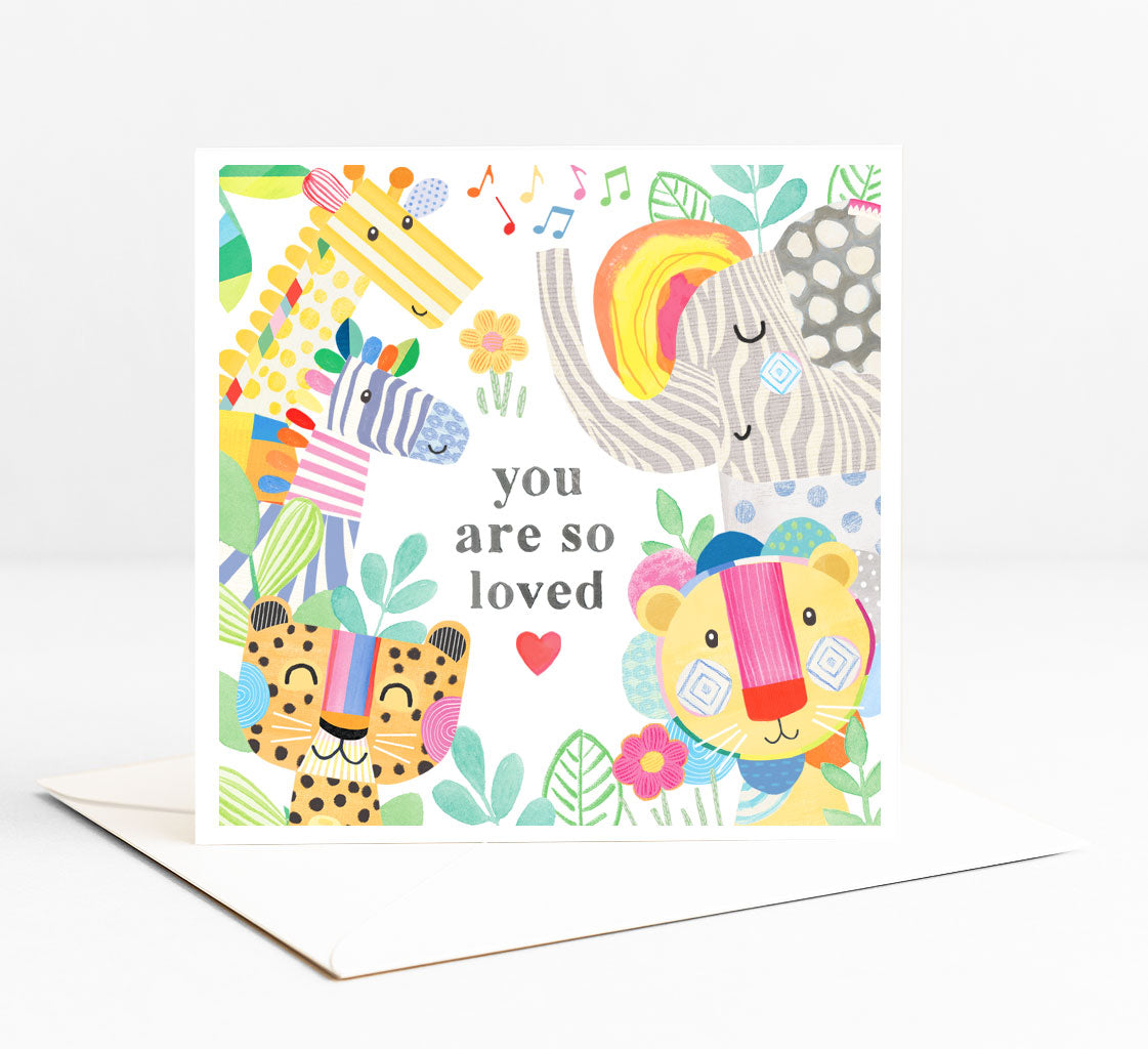 Animals-You are so LOVED- Greeting Card
