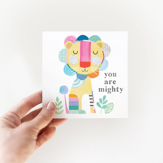 Lion-You are mighty- Greeting Card