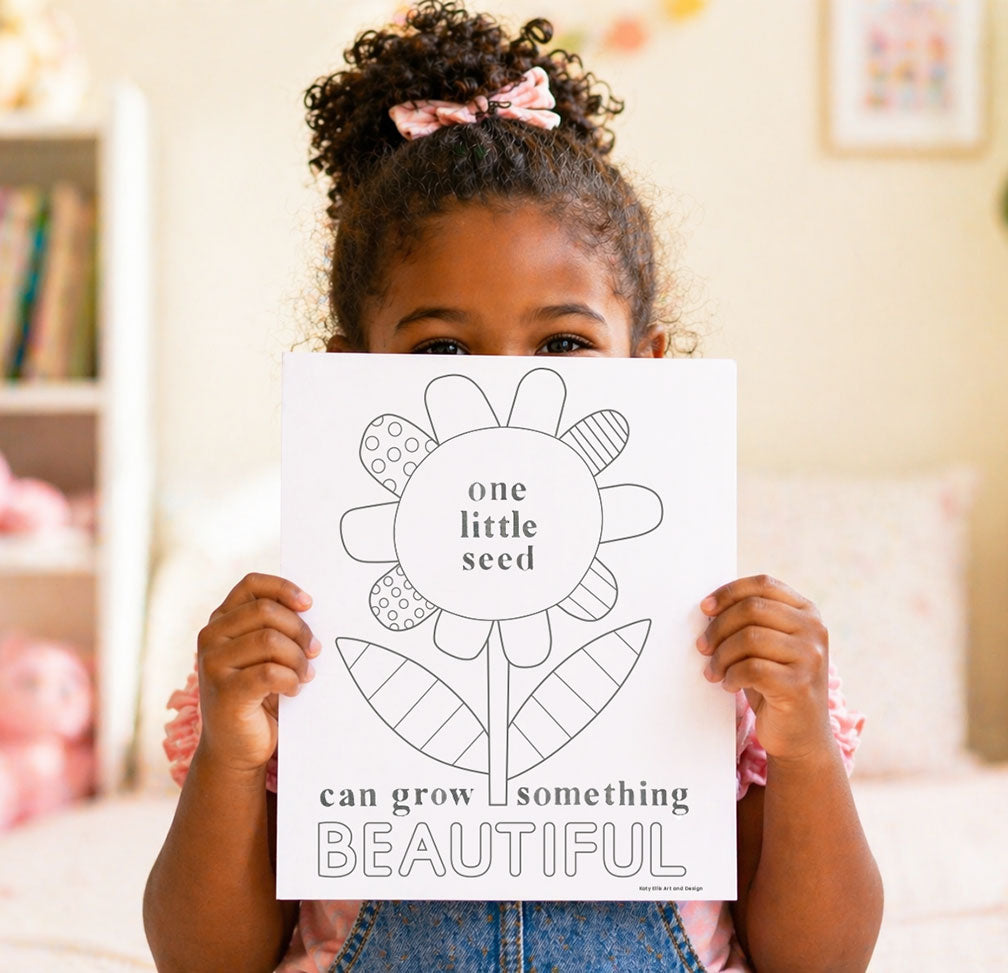 Free Encouraging Flower - Coloring Page Printable