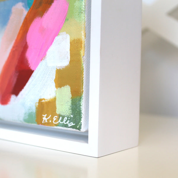 6 x 6 inch | Capable | Original Abstract Painting in Frame