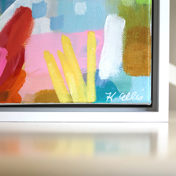 6 x 6 inch | Courage | Original Abstract Painting in Frame