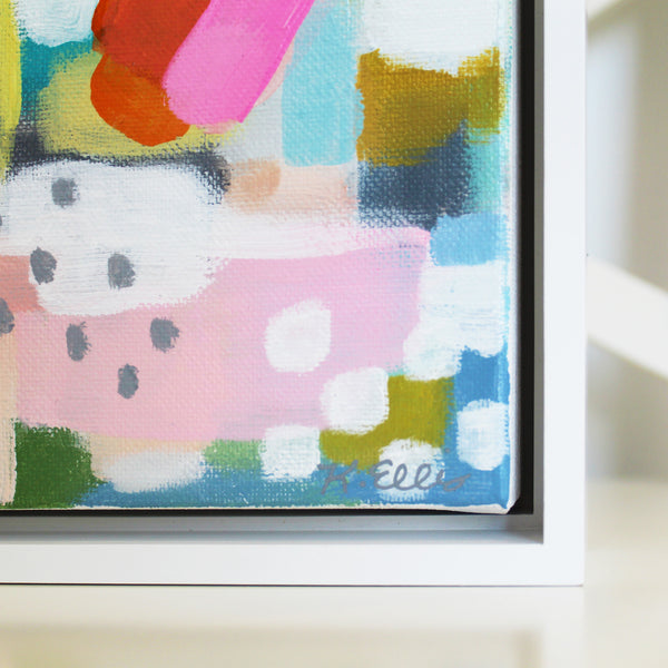 6 x 6 inch | Patience | Original Abstract Painting in Frame